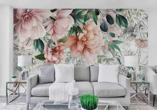 Фотообои: Цветущие Розовые Пионы 